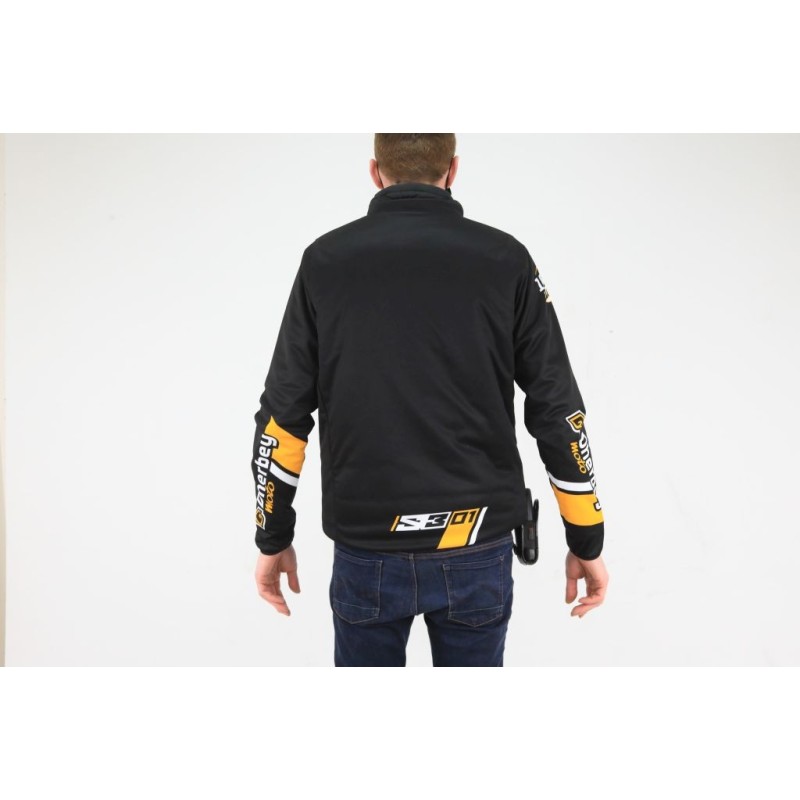 Veste DHERBEY MOTO S3 hybrid 2021-2022 noir/orange