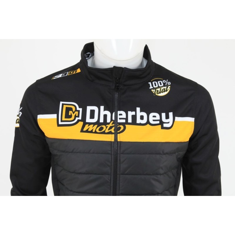 Veste DHERBEY MOTO S3 hybrid 2021-2022 noir/orange
