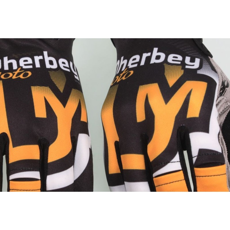 Gants S3 déco DHERBEY MOTO noir/orange