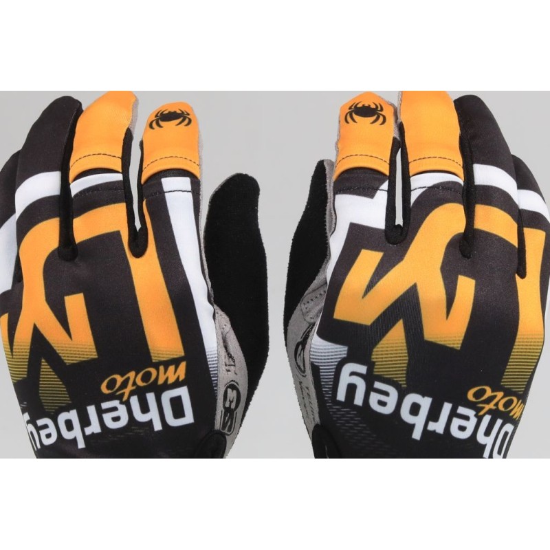 Gants S3 déco DHERBEY MOTO noir/orange