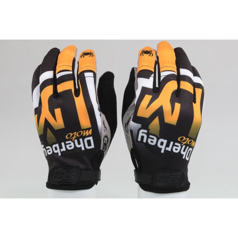 Gants enfant S3 déco DHERBEY MOTO noir/orange