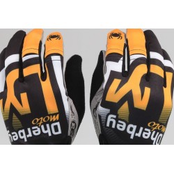 Gants enfant S3 déco DHERBEY MOTO noir/orange
