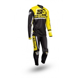 Maillot S3 vint trial pilot noir/jaune