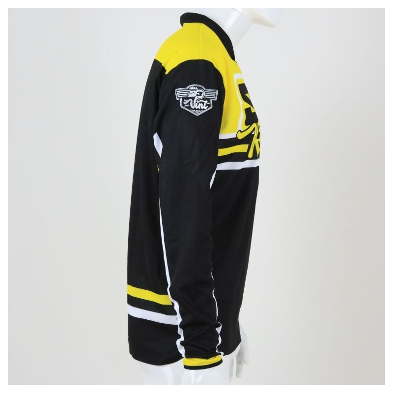 Maillot S3 vint trial pilot noir/jaune