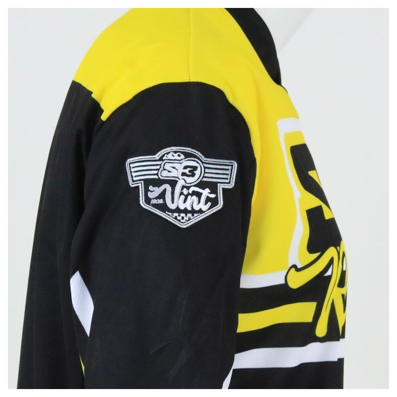 Maillot S3 vint trial pilot noir/jaune
