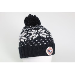Bonnet S3 Racing Team avec pompon bleu