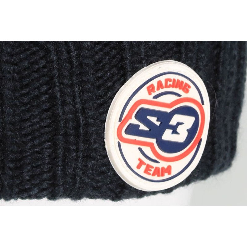 Bonnet S3 Racing Team avec pompon bleu