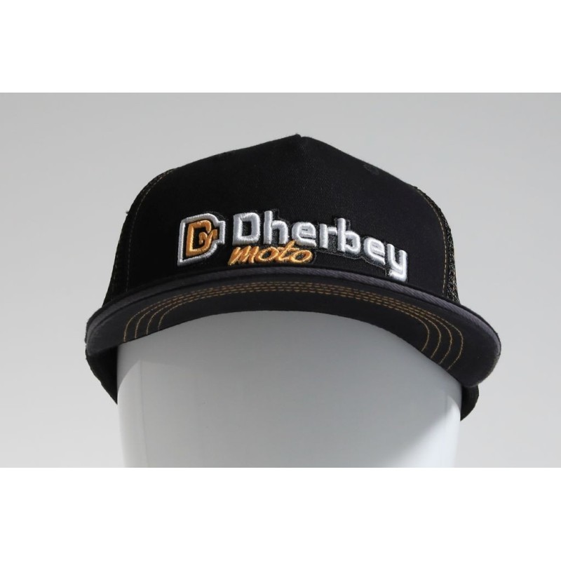Casquette DHERBEY MOTO noir/orange