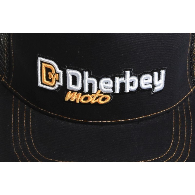 Casquette DHERBEY MOTO noir/orange