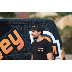 Casquette DHERBEY MOTO noir/orange