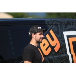 Casquette DHERBEY MOTO noir/orange