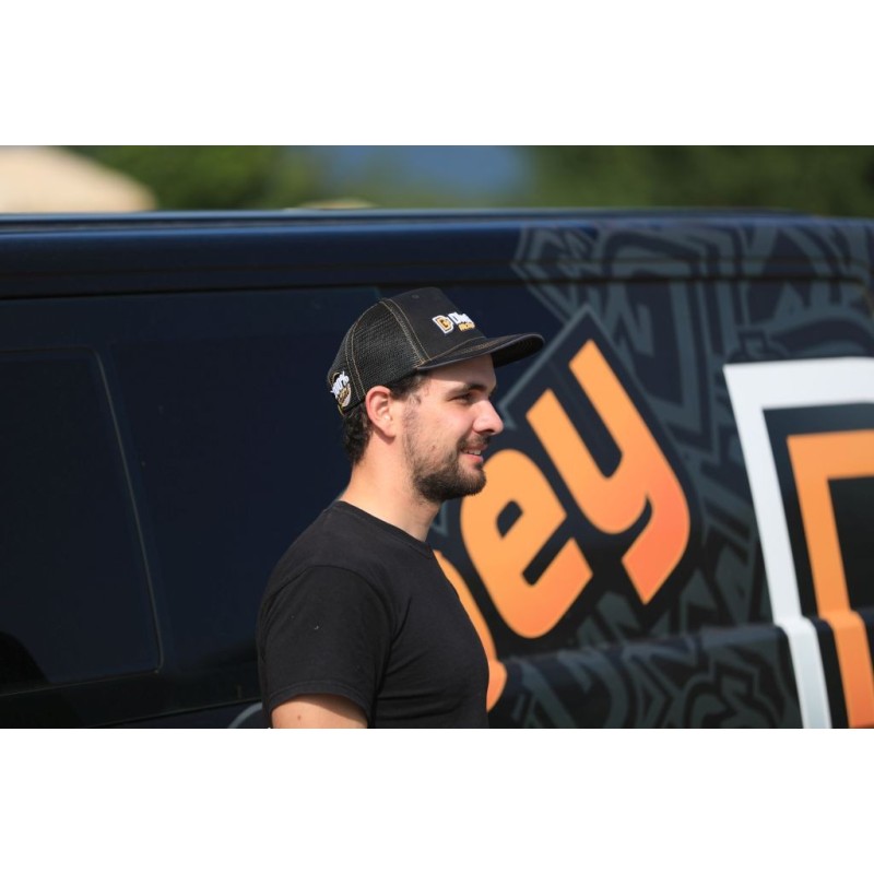 Casquette DHERBEY MOTO noir/orange