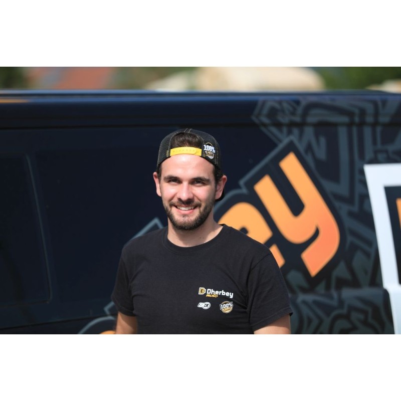 Casquette DHERBEY MOTO noir/orange