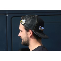 Casquette DHERBEY MOTO noir/orange