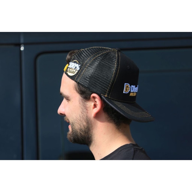 Casquette DHERBEY MOTO noir/orange