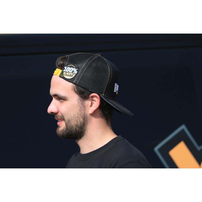 Casquette DHERBEY MOTO noir/orange
