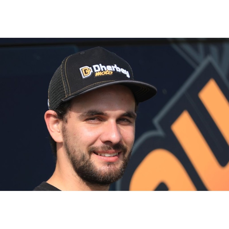 Casquette DHERBEY MOTO noir/orange