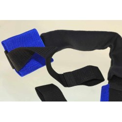 Bride fixation maintien guidon bleu/noir