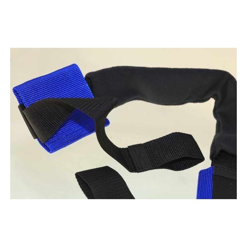 Bride fixation maintien guidon bleu/noir
