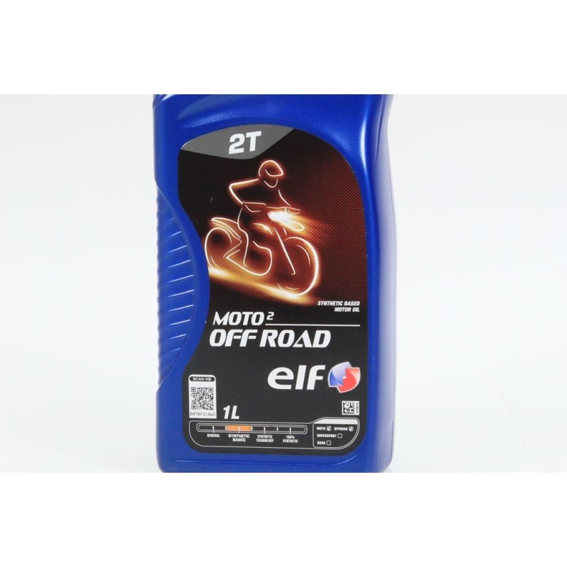 Huile mélange 2T ELF semi-synthèse Moto2 Off road 1L