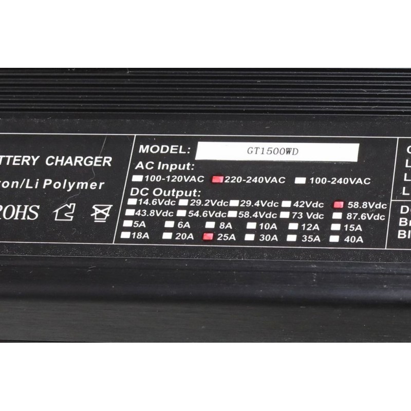 Chargeur rapide ELECTRIC MOTION 2020-2023 58.8V/25A