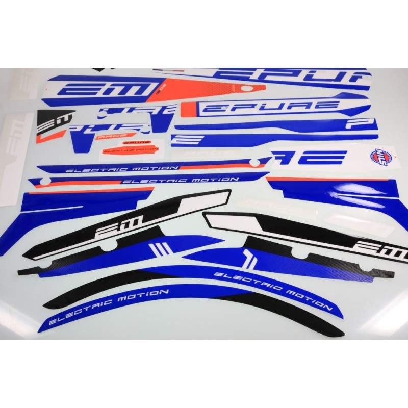 Kit autocollant ELECTRIC MOTION 2021 epure race complet