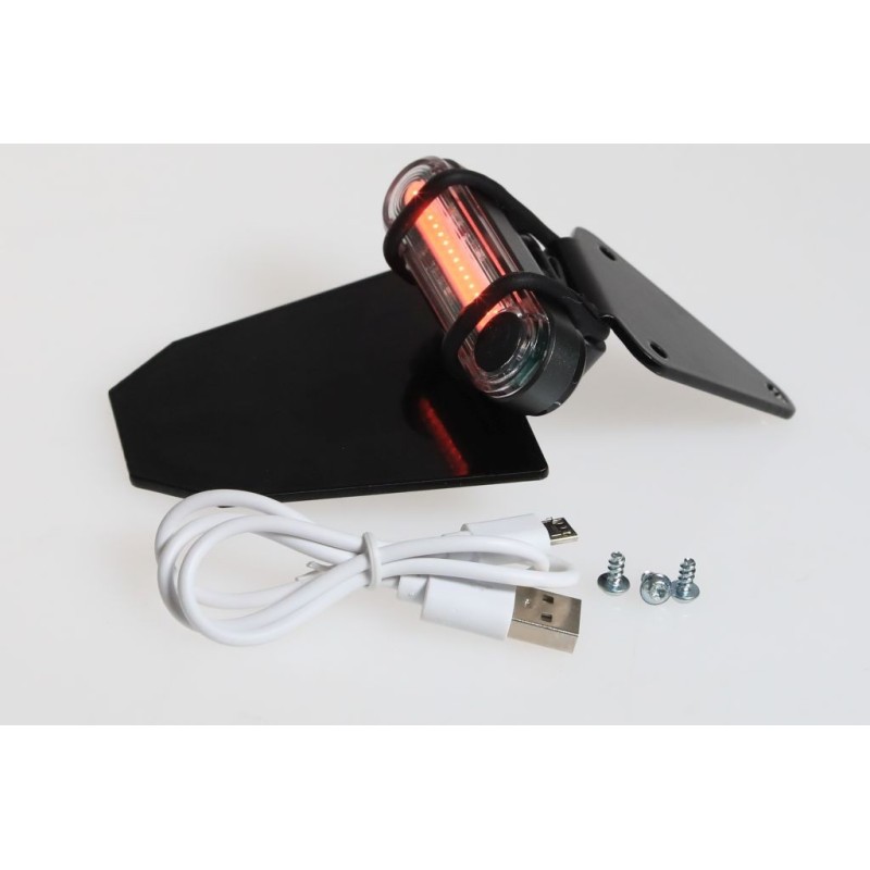Feu arrière à led sans fil + support plaque ELECTRIC MOTION