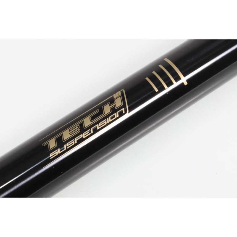 Tube fourche TECH alu droit noir avec logo