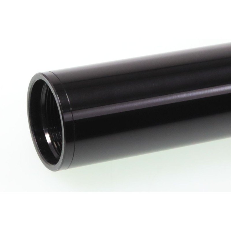Tube fourche TECH alu droit noir avec logo
