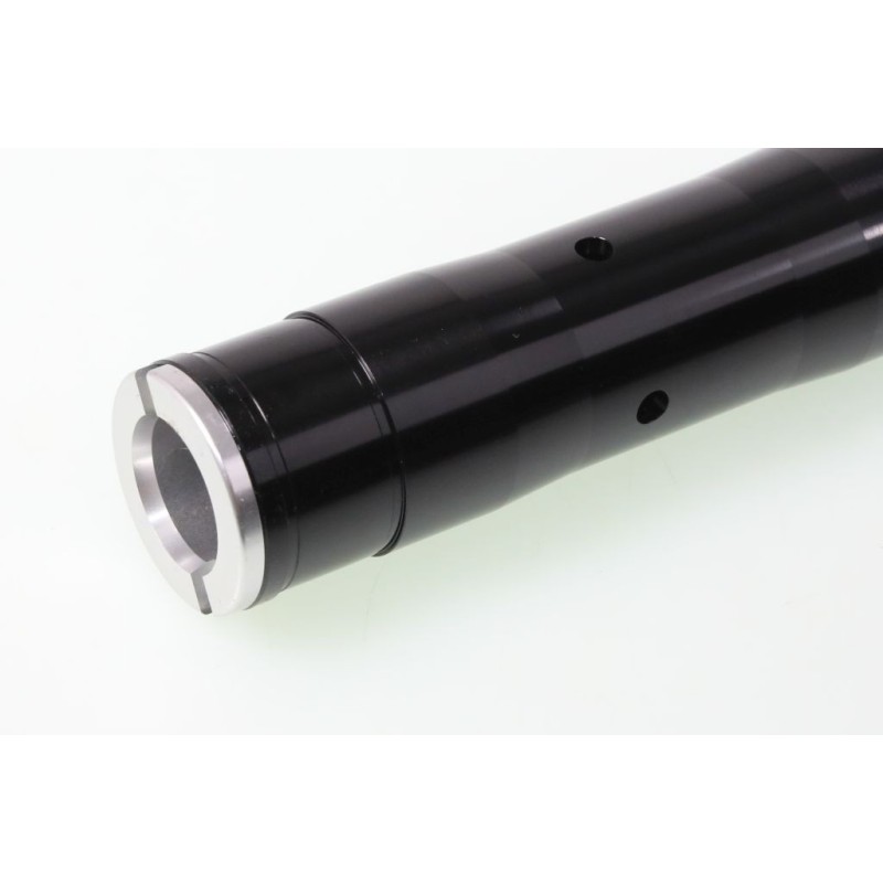 Tube fourche TECH alu gauche noir avec logo