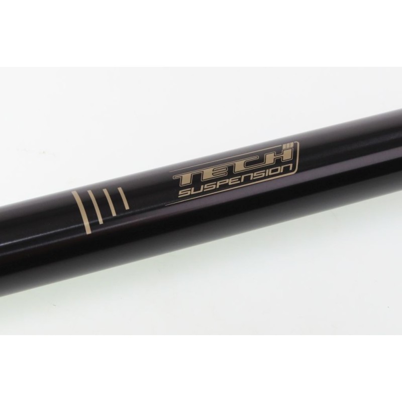 Tube fourche TECH alu gauche noir avec logo