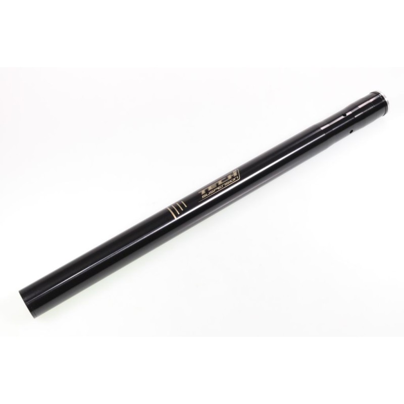 Tube fourche TECH alu gauche noir avec logo