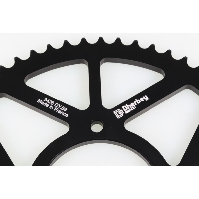 Couronne 4 trous DHERBEY MOTO BETA rev/evo 80 senior 428 noir