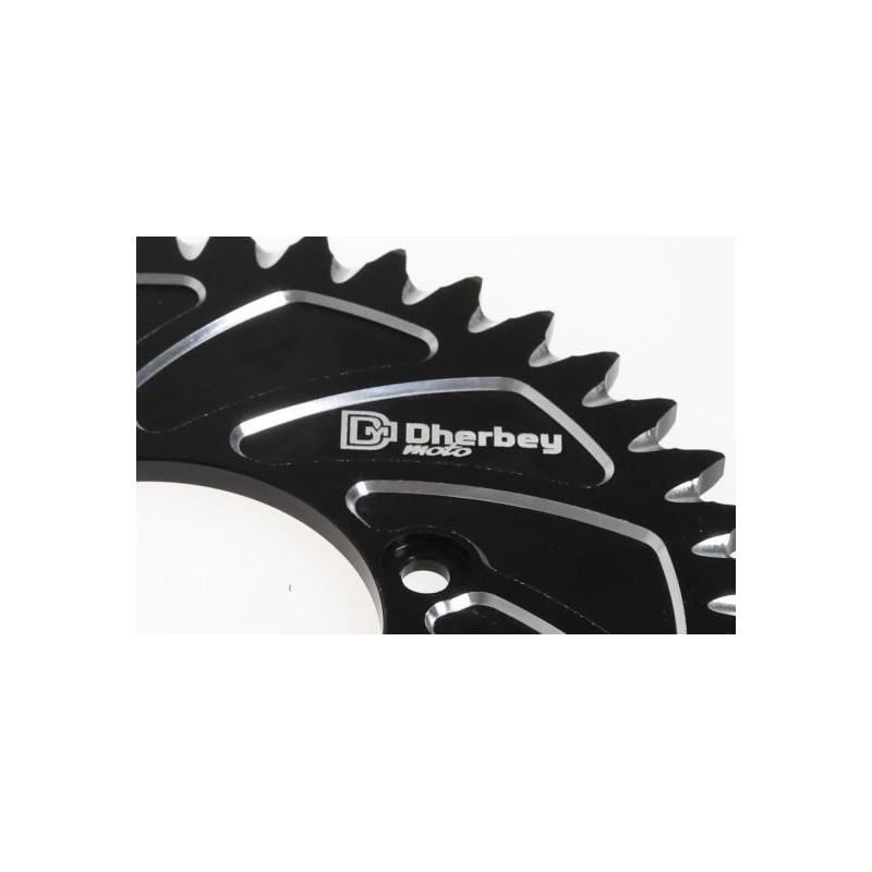 Couronne 4 trous fermée DHERBEY MOTO noir