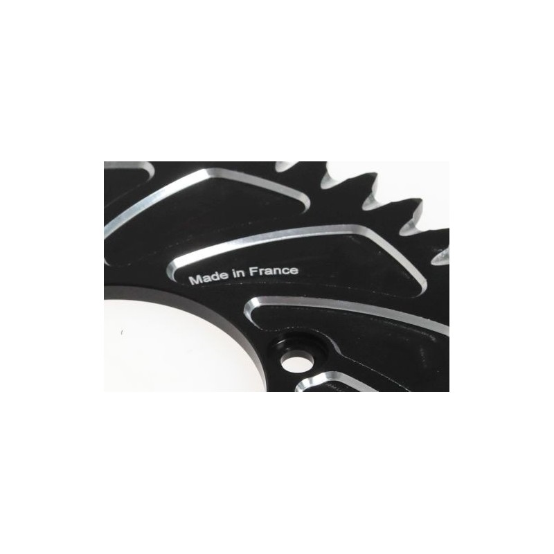 Couronne 4 trous fermée DHERBEY MOTO noir