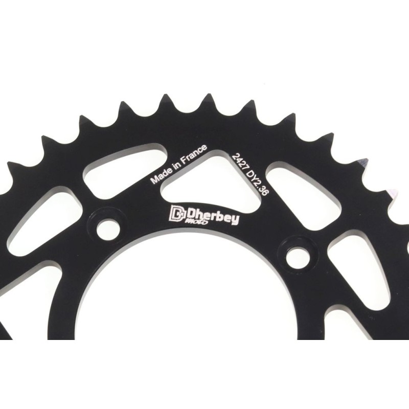 Couronne 4 trous DHERBEY MOTO noir