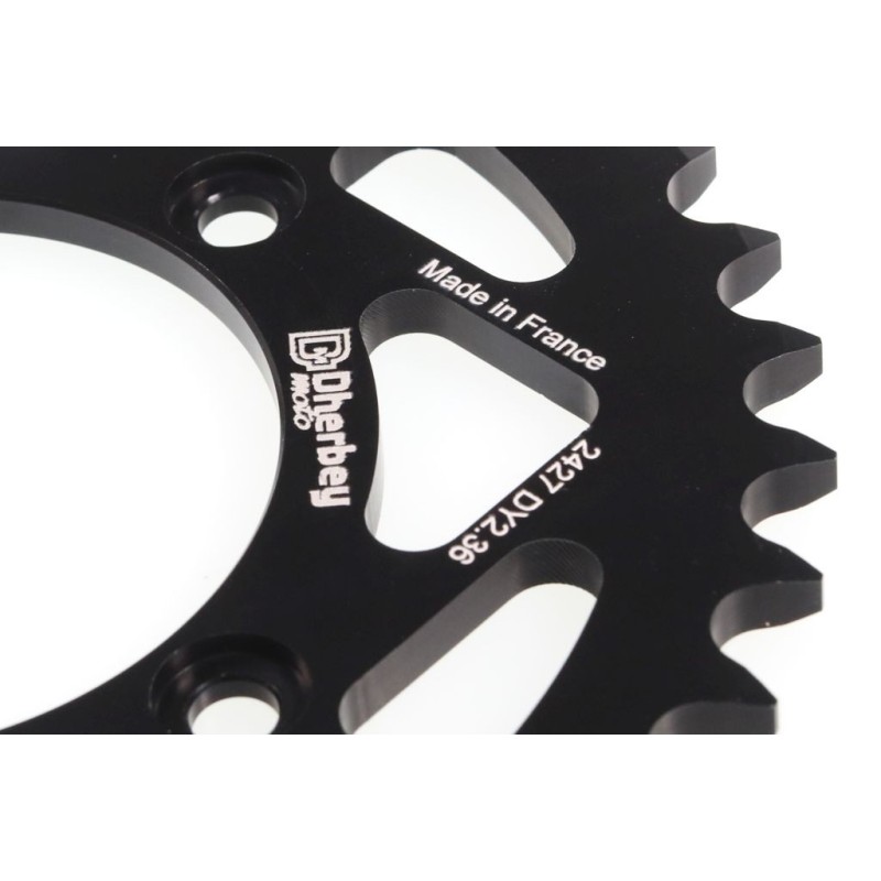 Couronne 4 trous DHERBEY MOTO noir