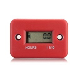 Compteur d'heure de roulage universel moto trial rouge