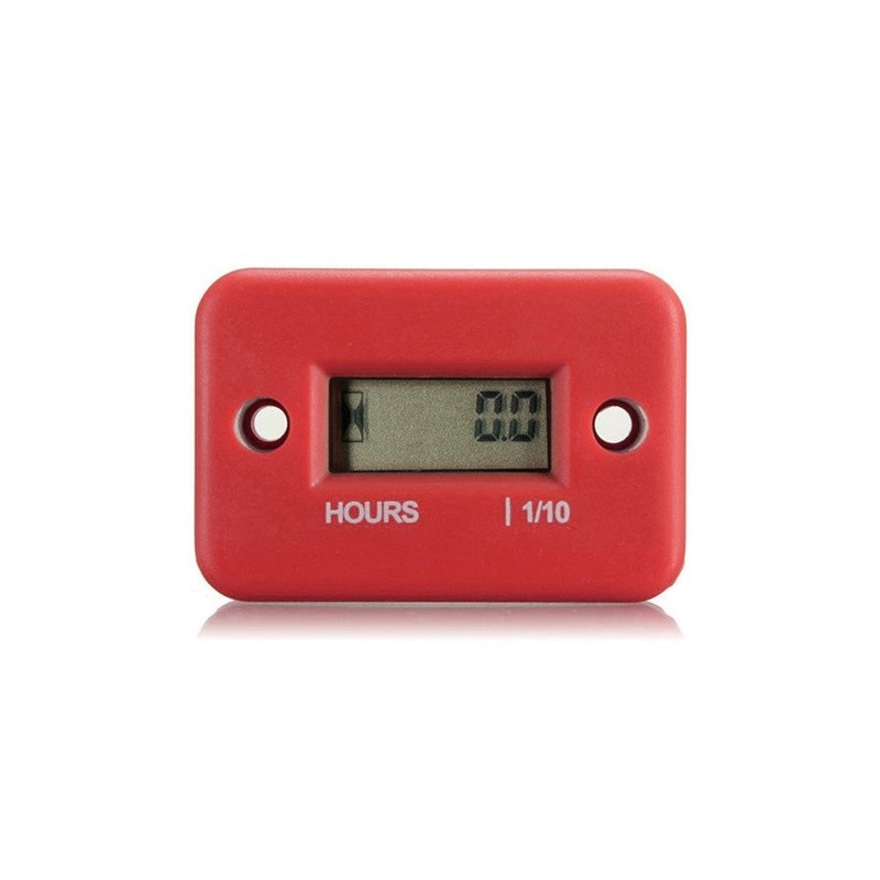 Compteur d'heure de roulage universel moto trial rouge
