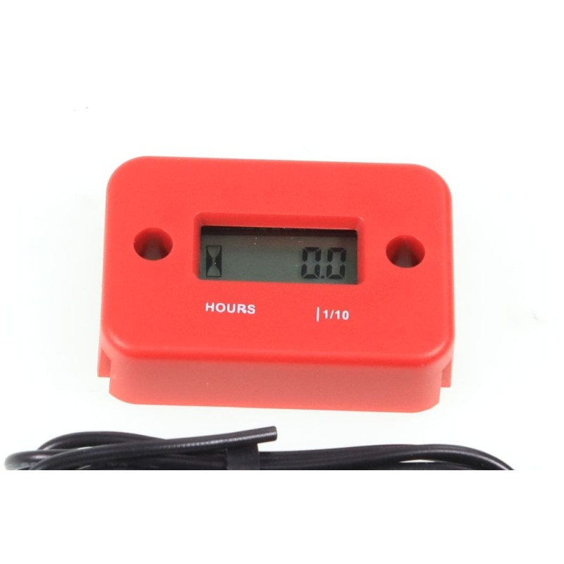 Compteur d'heure de roulage universel moto trial rouge