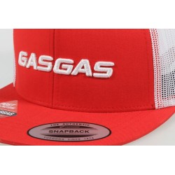 Casquette enfant GASGAS Trucker avec visiere plate rouge/blanc