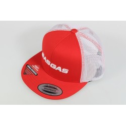 Casquette enfant GASGAS Trucker avec visiere plate rouge/blanc