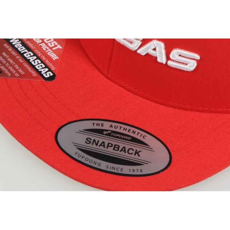 Casquette enfant GASGAS Trucker avec visiere plate rouge/blanc