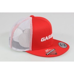 Casquette enfant GASGAS Trucker avec visiere plate rouge/blanc
