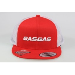 Casquette enfant GASGAS Trucker avec visiere plate rouge/blanc