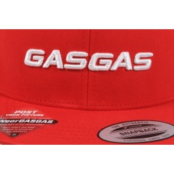 Casquette enfant GASGAS Trucker avec visiere plate rouge/blanc