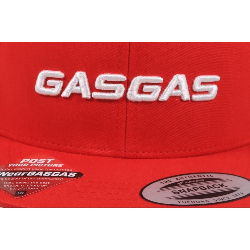Casquette enfant GASGAS Trucker avec visiere plate rouge/blanc