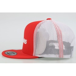 Casquette enfant GASGAS Trucker avec visiere plate rouge/blanc