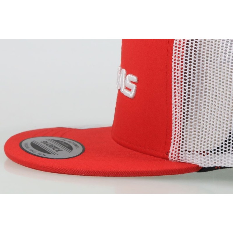 Casquette enfant GASGAS Trucker avec visiere plate rouge/blanc