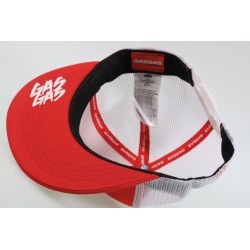 Casquette enfant GASGAS Trucker avec visiere plate rouge/blanc